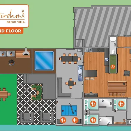 Amsterdam Group 20 Beds 4 - 5 Bedrooms Villa Zwanenburg